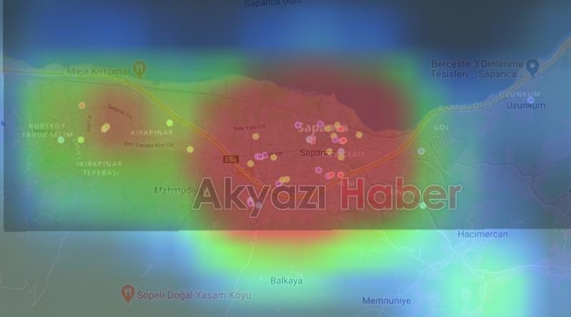 Sakaryanın ilçe ilçe koronavirüs haritası