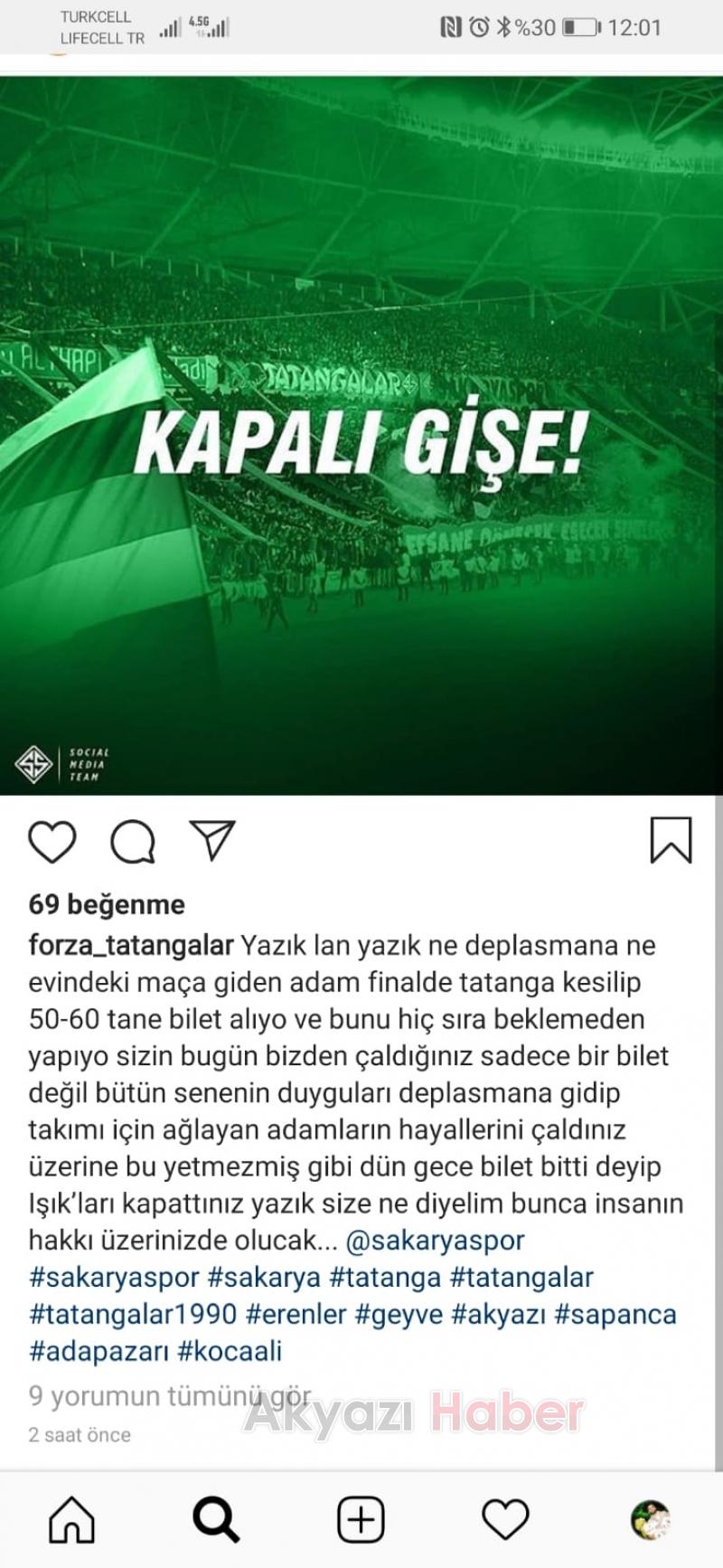 Sakaryaspor da bilet rezilliği Taraftar İsyan bayrağı açtı