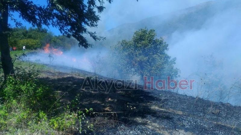 Samanpazarında korkutan yangın