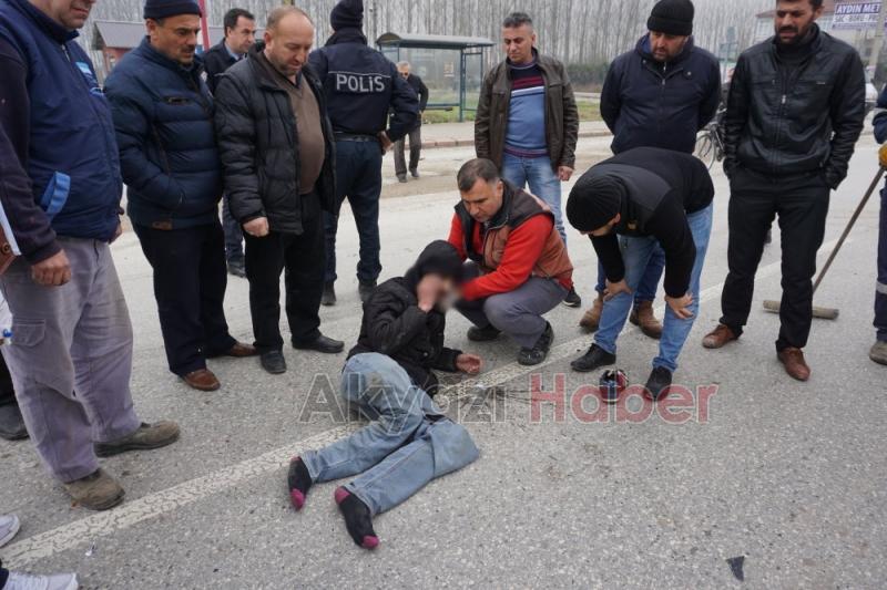 Sanayi Girişinde Kaza 1 Yaralı