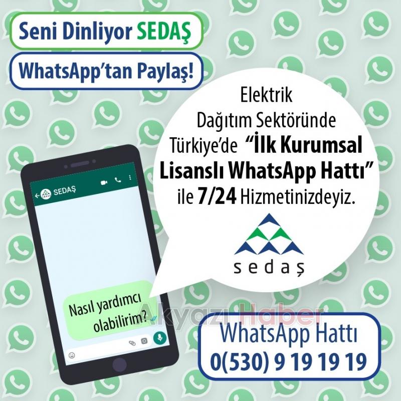 SEDAŞ Whatsap Hattı Hizmete Başladı
