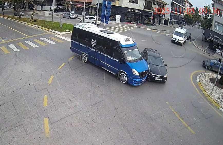 Şehirdeki kazalar böyle görüntülendi