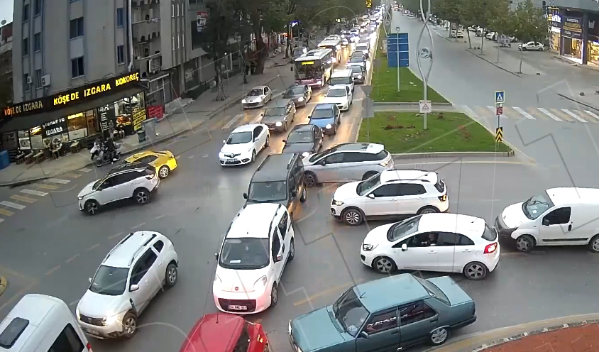 Şehirdeki kazalar böyle görüntülendi