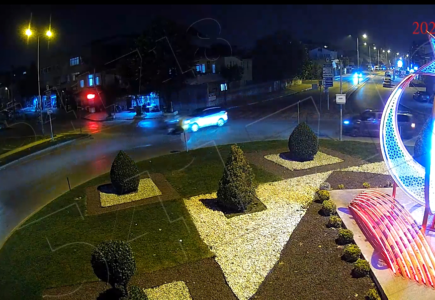 Şehirdeki kazalar böyle görüntülendi