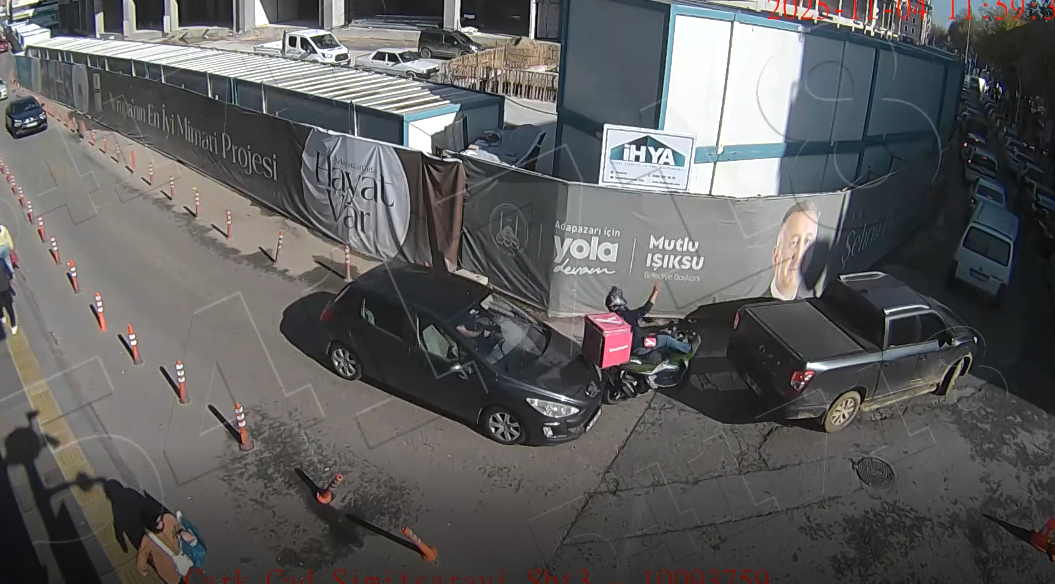 Şehirdeki kazalar böyle görüntülendi