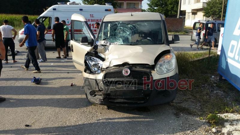 Şehit Furkan Çelik Caddesinde korkutan kaza