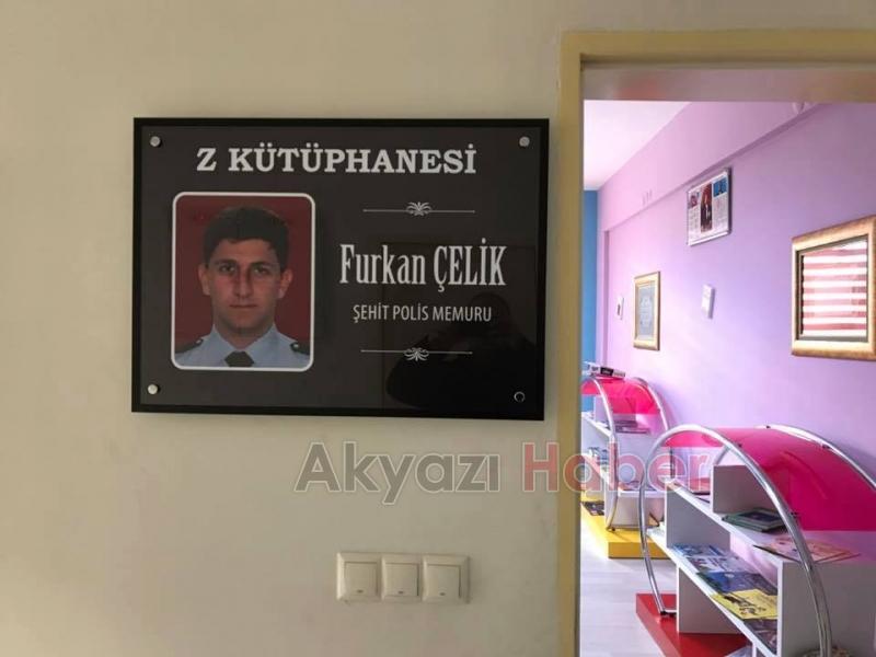 Şehit Polis Furkan Çelik Adına Z Kütüphanesi Açıldı