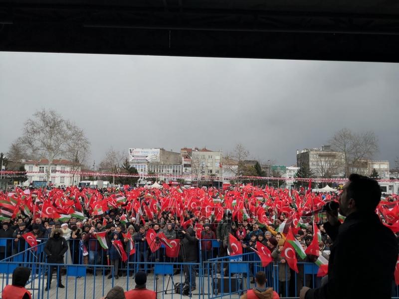 Seninleyiz Kudüs Mitingine Yoğun Katılım