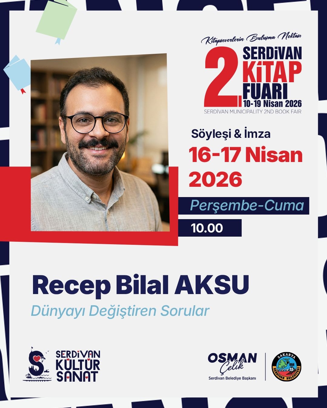 Serdivan’da kitapların ışığında tarih ve toplum konuşulacak