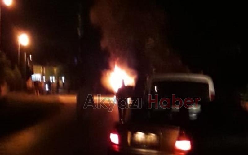 Seyir halindeyken alev aldı