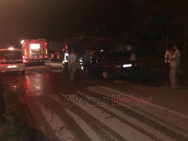 Seyir halindeyken alev aldı