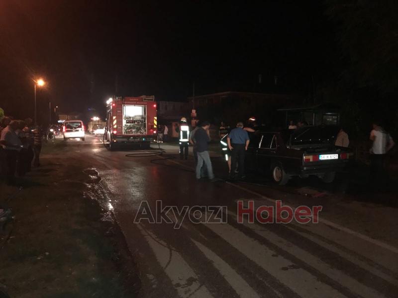 Seyir halindeyken alev aldı