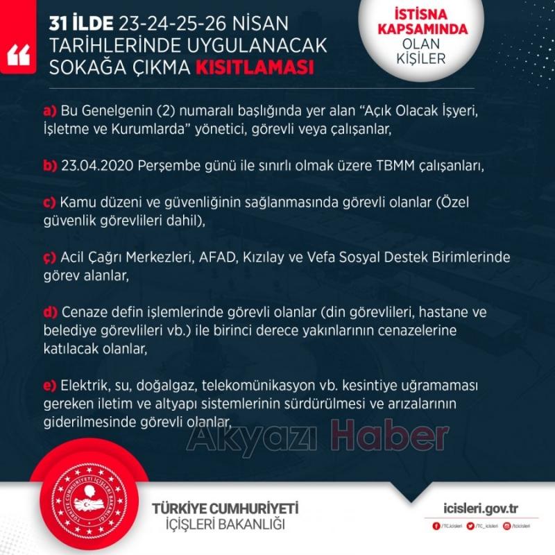 Sokağa çıkma yasağı öncesi bakkal ve marketlere düzenleme