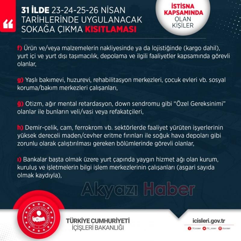 Sokağa çıkma yasağı öncesi bakkal ve marketlere düzenleme