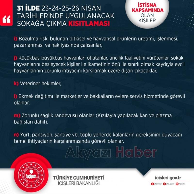 Sokağa çıkma yasağı öncesi bakkal ve marketlere düzenleme
