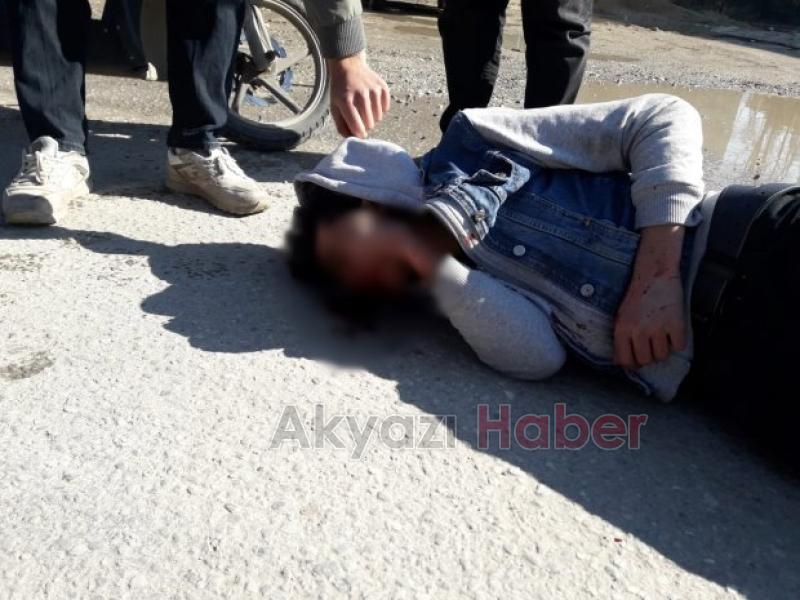 Suriyeli kurye kanlar içinde kaldı