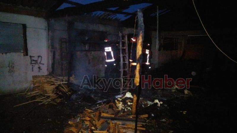 Tahta Kaşık Atölyesinde Yangın