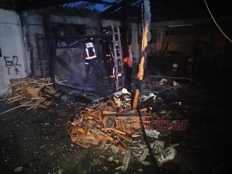 Tahta Kaşık Atölyesinde Yangın