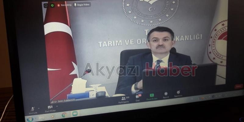 Tarım ve Orman Bakanı Dr. Bekir PAKDEMİRLİ ile video konferans  