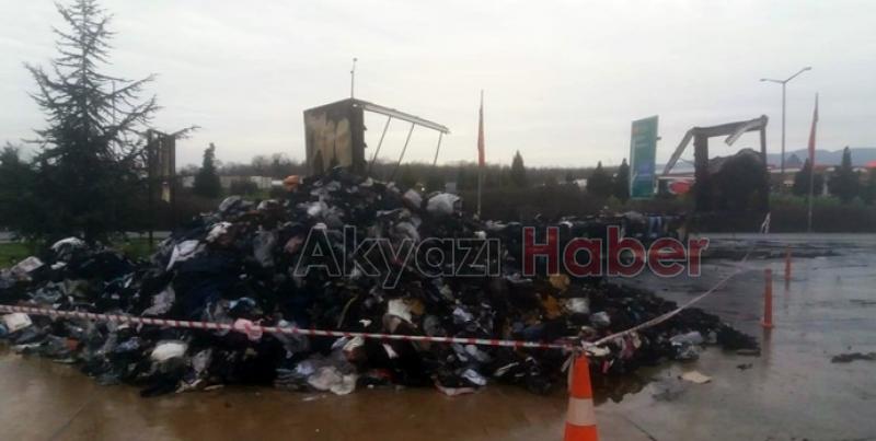 Tekstil yüklü tır alev alev yandı 