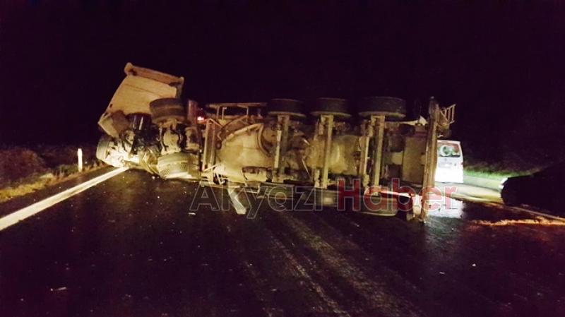 TEM'de tanker kazası 