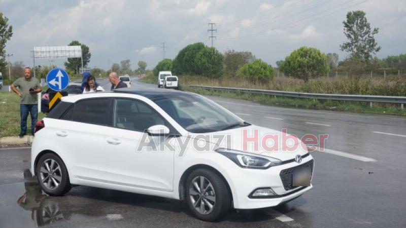 TEM kavşağında kaza