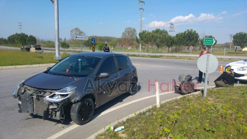 Tem Otoyolu Akyazı Gişeleri Kavşağında Kaza