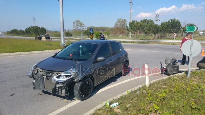 Tem Otoyolu Akyazı Gişeleri Kavşağında Kaza
