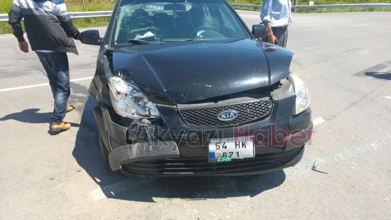 TEM Otoyolu Akyazı Gişelerinde Kaza 1 Yaralı