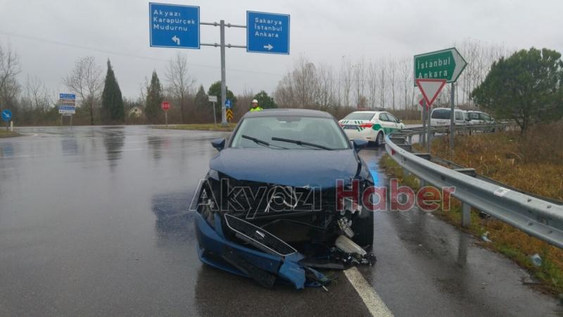 TEM OTOYOLU AKYAZI GİŞELERİNDE KAZA