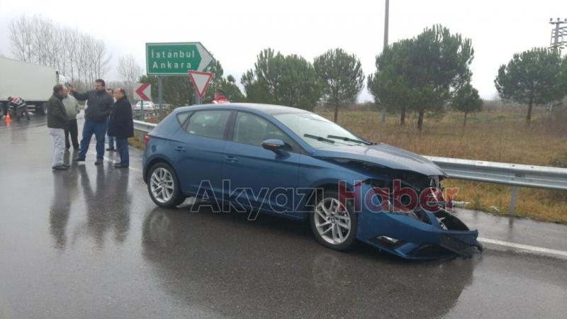 TEM OTOYOLU AKYAZI GİŞELERİNDE KAZA