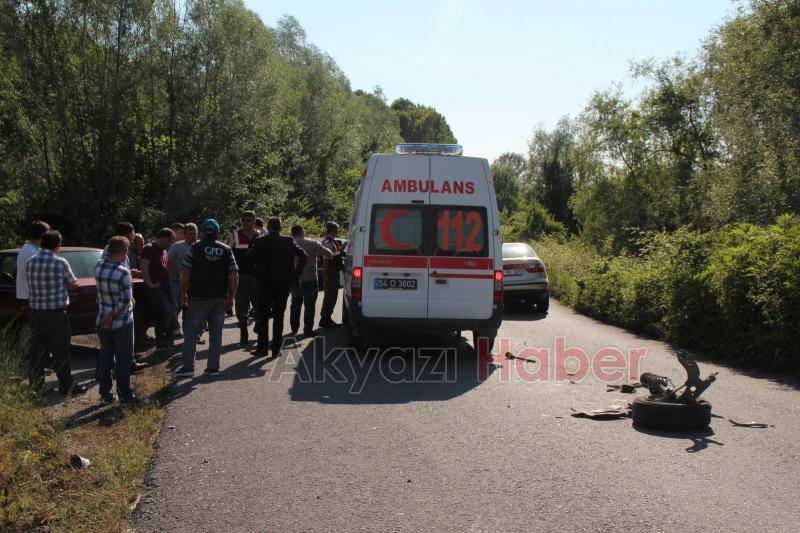 Tem Otoyolu Yan Yolunda Trafik Kazası