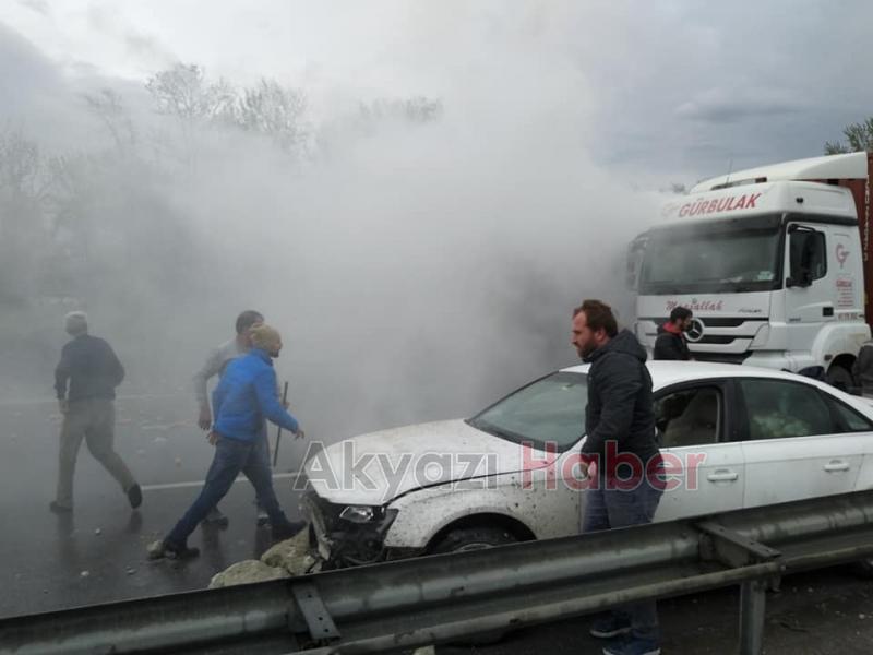 TEMde büyük kaza Otoyol savaş alanına döndü