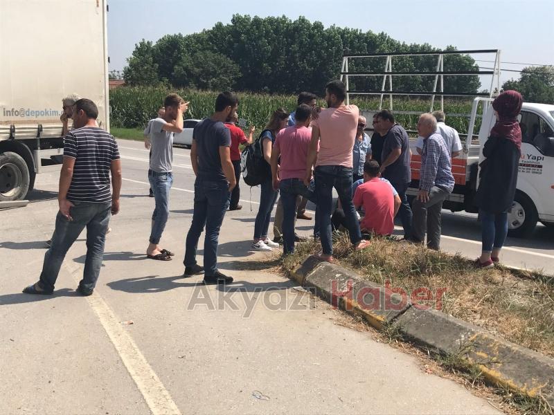 Tır Motosikleti Altına Aldı 1 yaralı