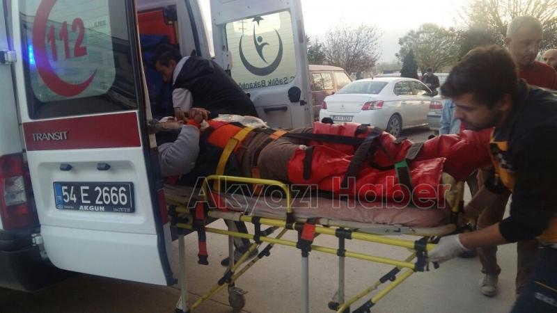 Tır Sürücüsüne Otomobil Çarptı