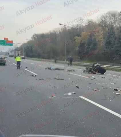 Tıra çarpan otomobil parçalandı: 1 ölü, 1 yaralı