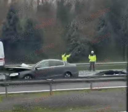 Tıra çarpan otomobil parçalandı: 1 ölü, 1 yaralı