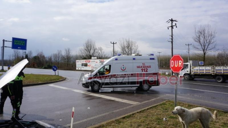 Tırın biçtiği otomobilde Mucize kurtuluş