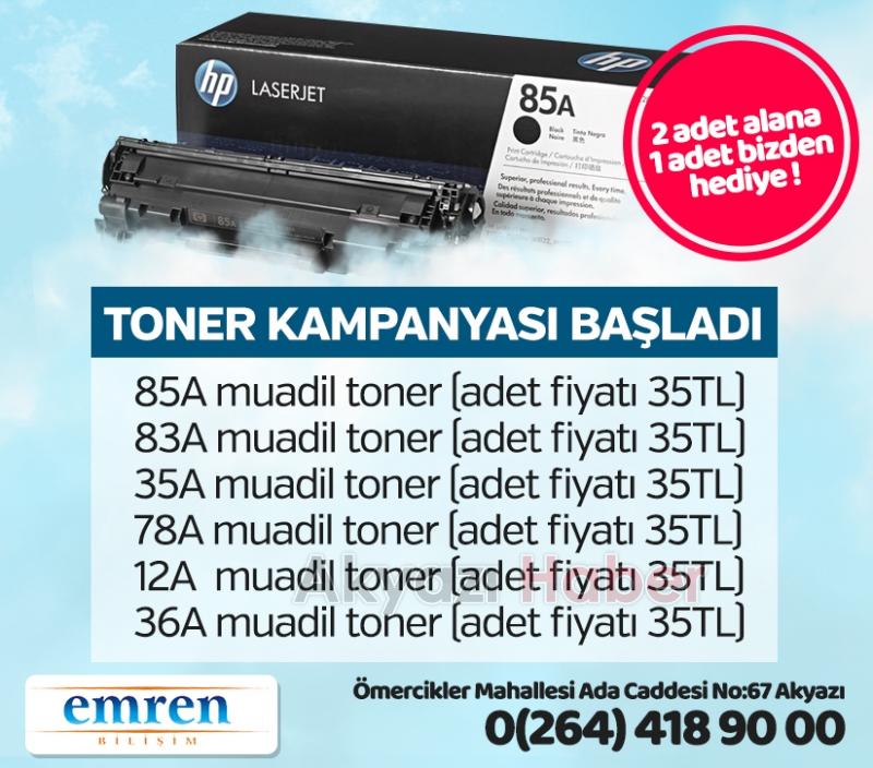 Doldurma Fiyatına Yeni Toner