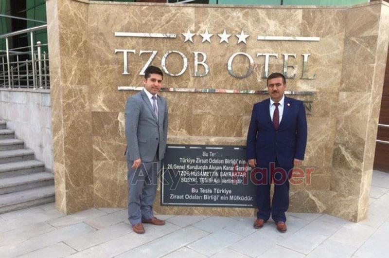 TZOB Başkanı Şemsi Bayraktar Bekir Durmuş u Ağırladı