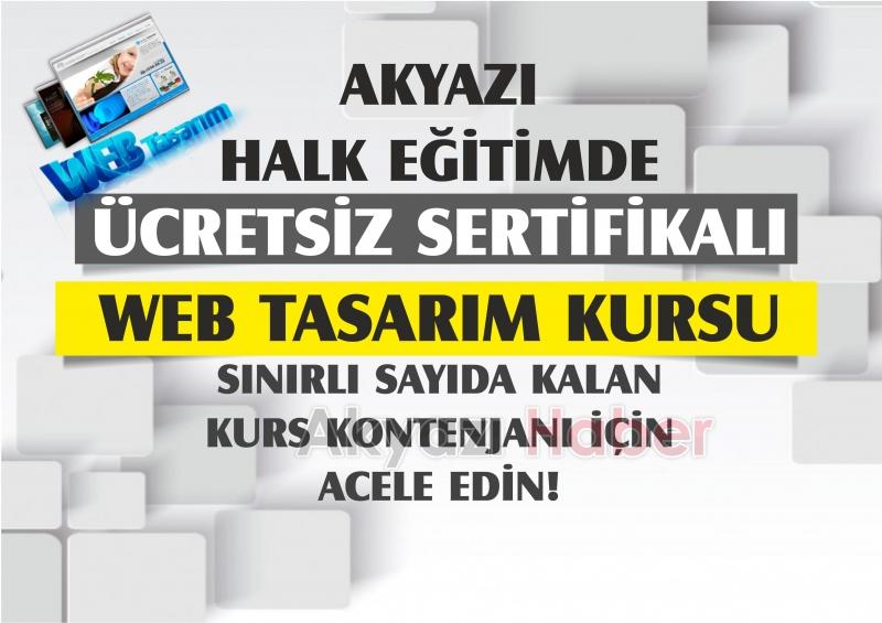 ÜCRETSİZ SERTİFİKALI  WEB TASARIM KURSU KAYITLARI İÇİN ACELE EDİN