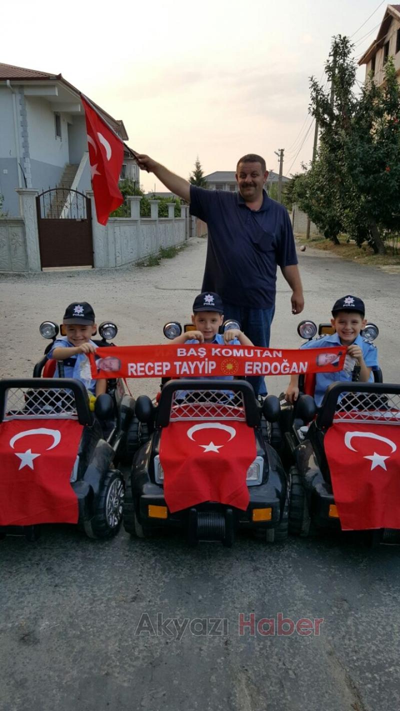 Üçüzlerden Polise Moral Desteği 