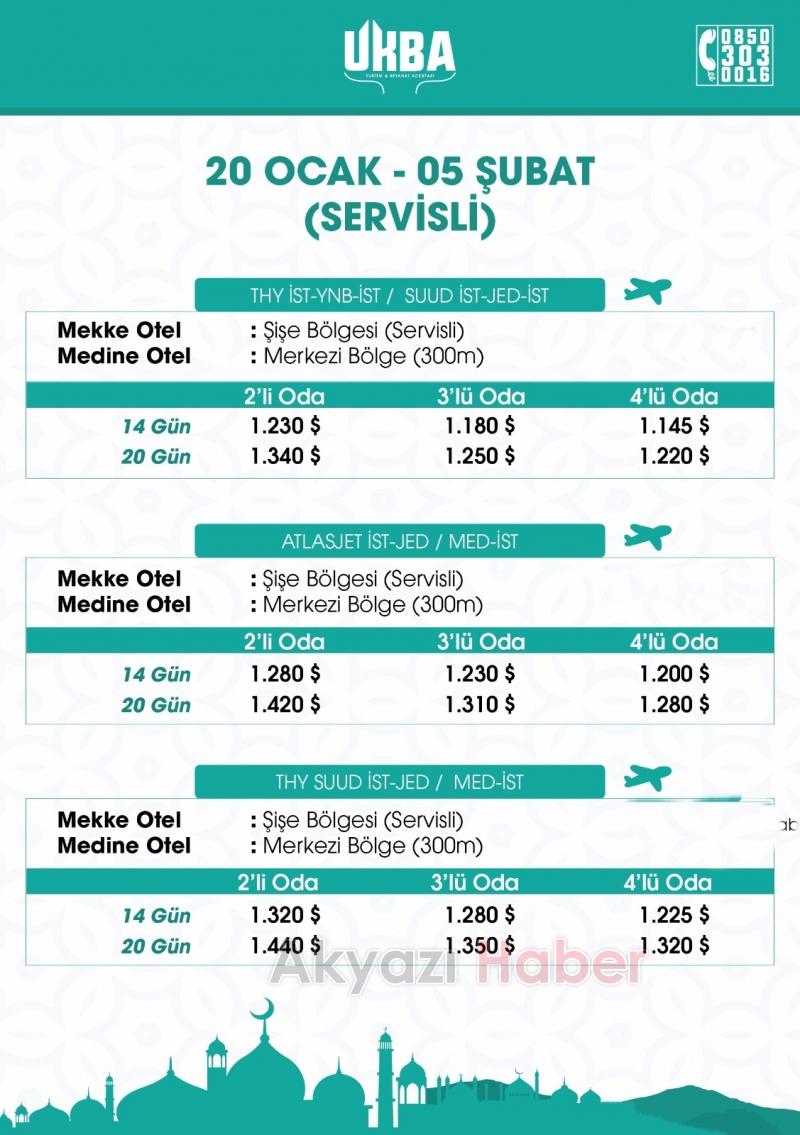 UKBA TURİZM KAMPANYALI UMRE PROGRAMLARI