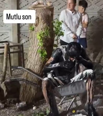 Ustalığa yükselen gencin başından aşağı motor yağı döktüler