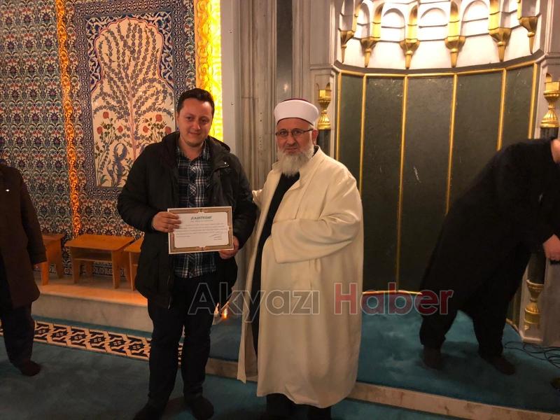 Vefat eden Mehmet Nuri Sakönderin İcazetnamesi oğluna verildi