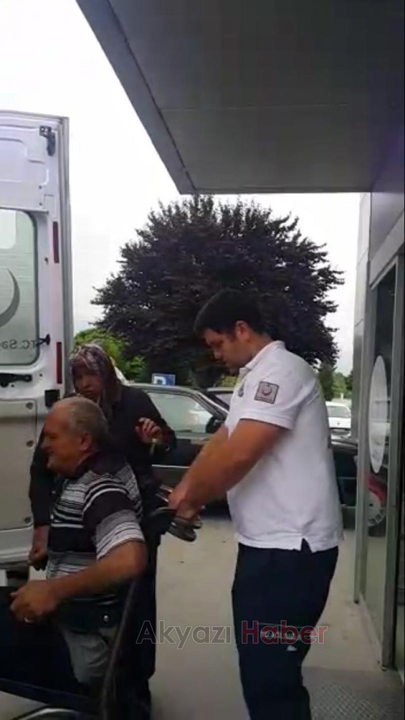 Viraja Kontrolsüz Giren Sürücü Hastanelik Oldu