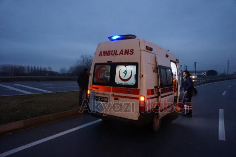 Virajı alamadı bariyerlere çarpıp durabildi