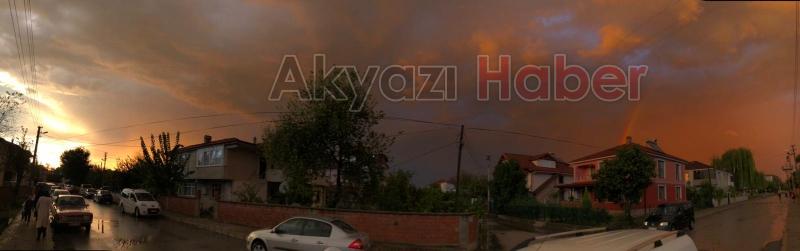 Yağmur sonrası gökkuşağı sürprizi