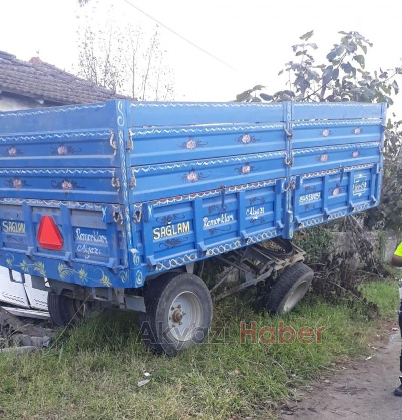 Yahyalı Mahallesinde Römork traktörden ayrıldı