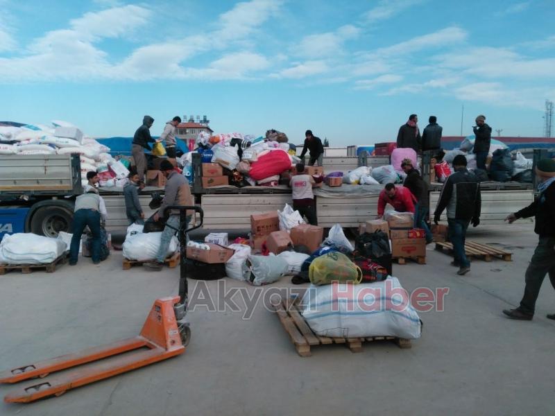 Yardım Tırları Dağıtım Bölgelerine Ulaştı
